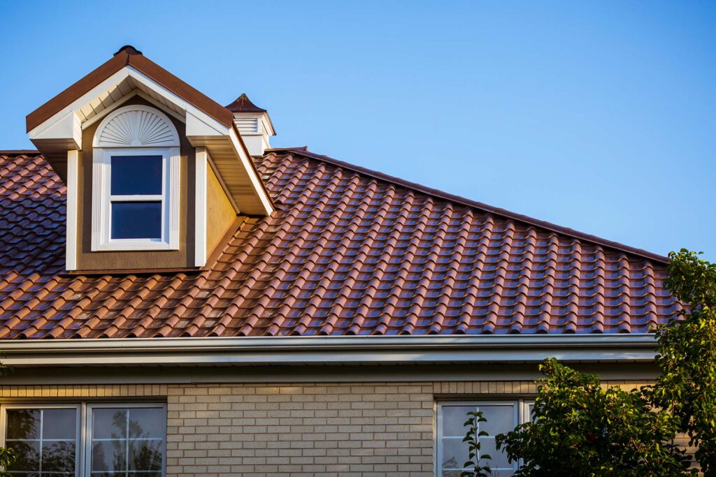 ProVia metal roofing in terracotta barrel tile on an Ohio home